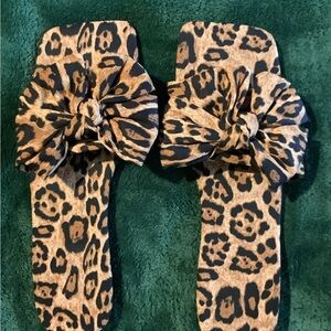 Gorglitter Leopard Print Women's Sandals